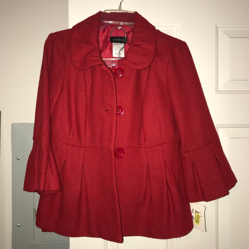 Red dress skirt & jacket